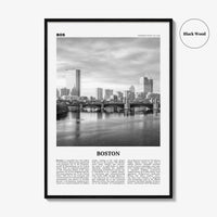 Boston Print Black and White No 5, Boston Wall Art, Boston Poster, Boston Photo, Boston Wall Décor, Boston Map, Massachusetts, USA