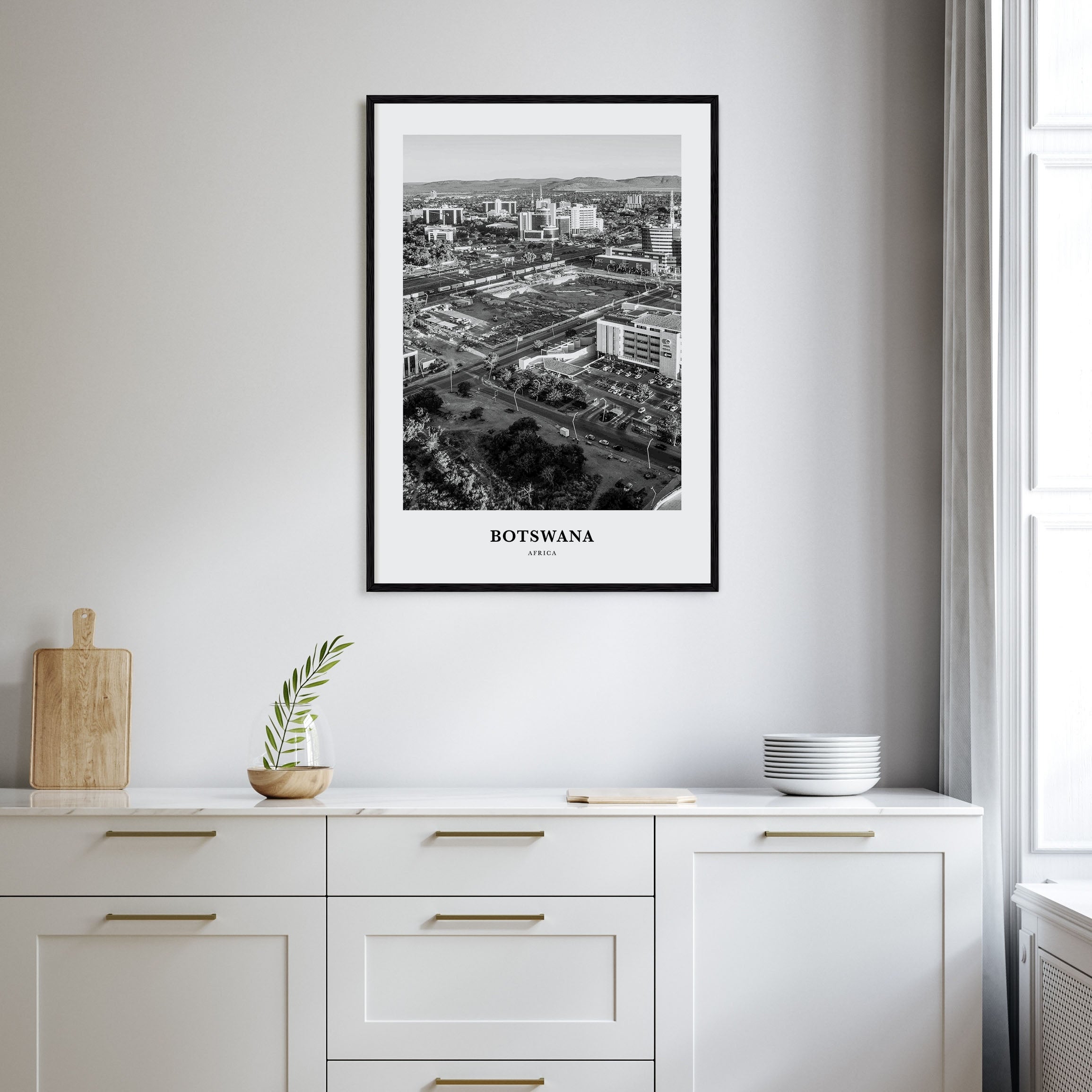 Botswana Portrait B&W Poster