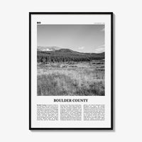 Boulder County Print Black and White, Boulder County Wall Art, Boulder County Poster, Boulder County Photo, Boulder Wall Décor, Boulder Map