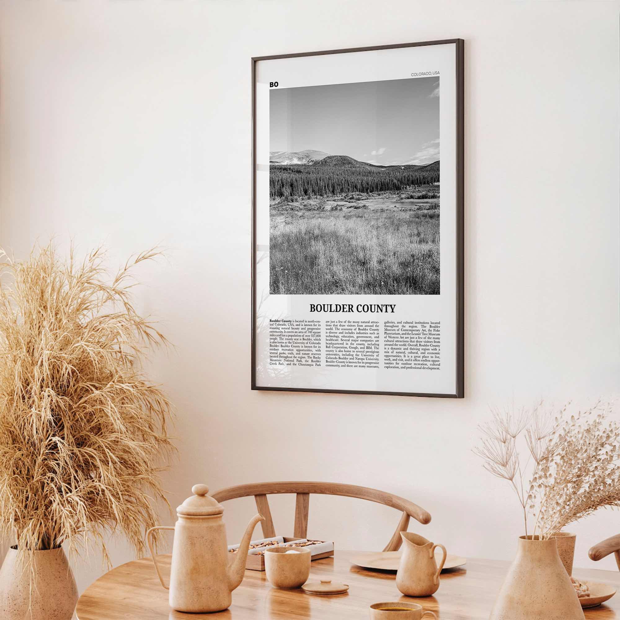 Boulder County Print Black and White, Boulder County Wall Art, Boulder County Poster, Boulder County Photo, Boulder Wall Décor, Boulder Map
