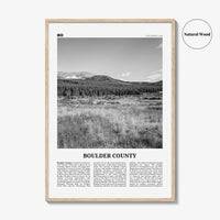 Boulder County Print Black and White, Boulder County Wall Art, Boulder County Poster, Boulder County Photo, Boulder Wall Décor, Boulder Map