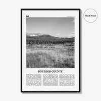 Boulder County Print Black and White, Boulder County Wall Art, Boulder County Poster, Boulder County Photo, Boulder Wall Décor, Boulder Map