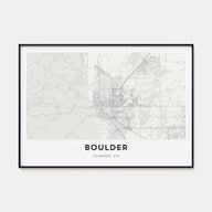 Boulder Map Landscape Poster