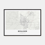 Boulder Map Landscape Poster