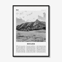 Boulder Print Black and White No 1, Boulder Wall Art, Boulder Poster, Boulder Photo, Boulder Décor, Colorado, USA, United States