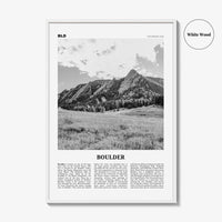 Boulder Print Black and White No 1, Boulder Wall Art, Boulder Poster, Boulder Photo, Boulder Décor, Colorado, USA, United States