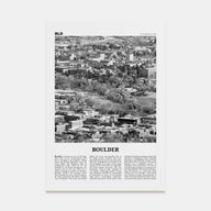 Boulder Travel B&W No 2 Poster