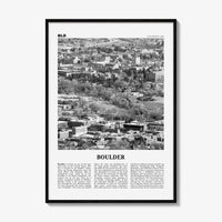 Boulder Print Black and White No 2, Boulder Wall Art, Boulder Poster, Boulder Photo, Boulder Décor, Colorado, USA, United States, America