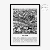 Boulder Print Black and White No 2, Boulder Wall Art, Boulder Poster, Boulder Photo, Boulder Décor, Colorado, USA, United States, America