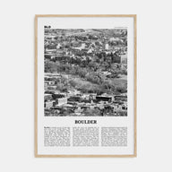 Boulder Travel B&W No 2 Poster