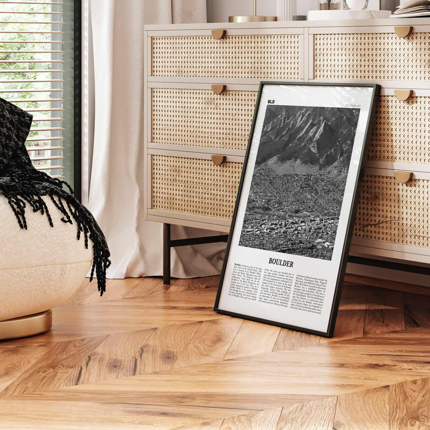 Boulder Print Black and White No 3, Boulder Wall Art, Boulder Poster, Boulder Photo, Boulder Décor, Colorado, USA, United States, America