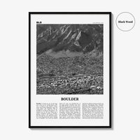 Boulder Print Black and White No 3, Boulder Wall Art, Boulder Poster, Boulder Photo, Boulder Décor, Colorado, USA, United States, America