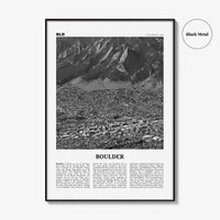 Boulder Print Black and White No 3, Boulder Wall Art, Boulder Poster, Boulder Photo, Boulder Décor, Colorado, USA, United States, America