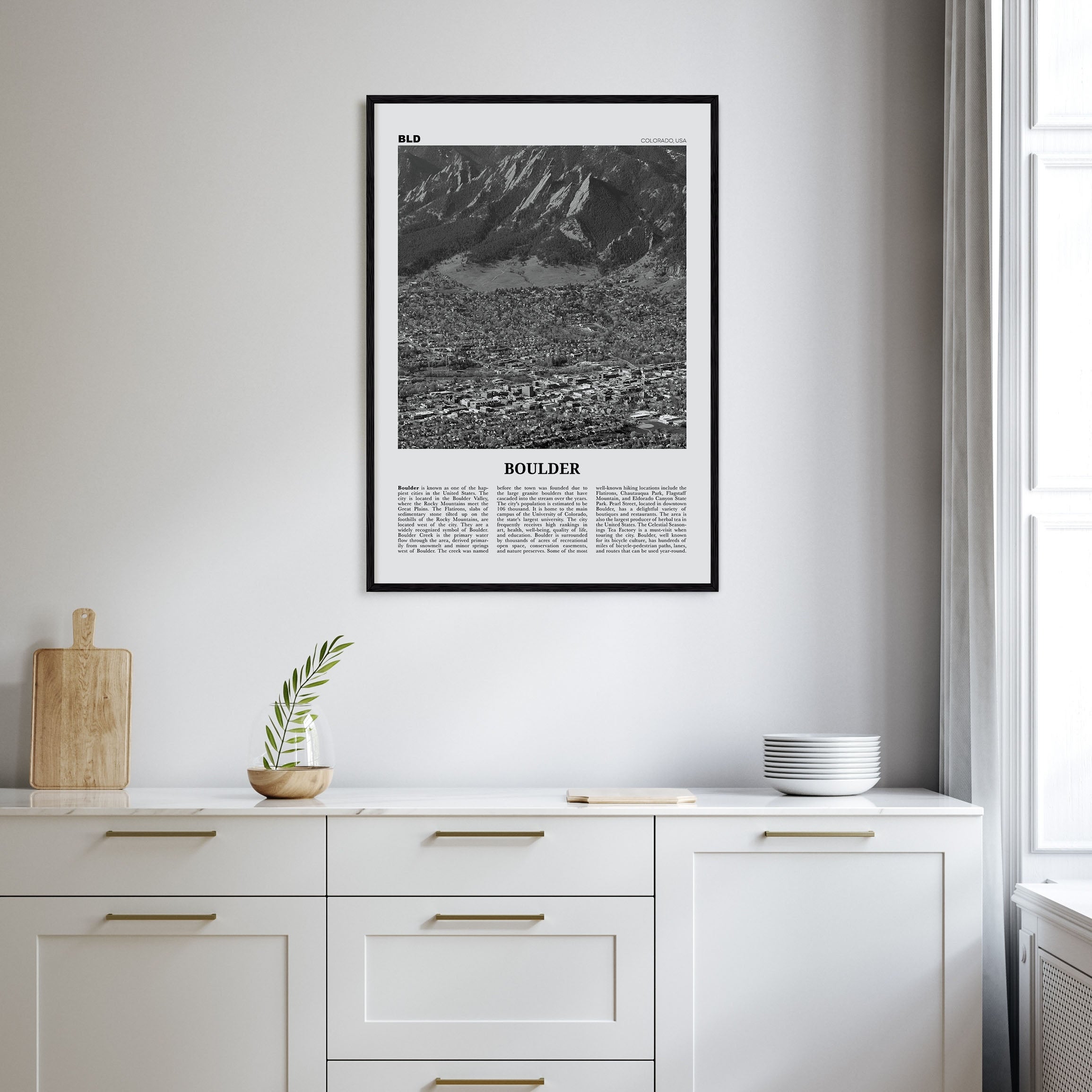 Boulder Travel B&W No 3 Poster