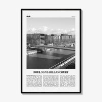 Boulogne Billancourt Print Black and White, Boulogne-Billancourt Art, Boulogne-Billancourt Poster, Boulogne-Billancourt Photo, Décor, Map