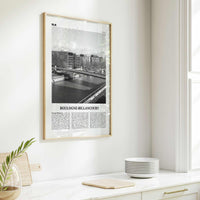 Boulogne Billancourt Print Black and White, Boulogne-Billancourt Art, Boulogne-Billancourt Poster, Boulogne-Billancourt Photo, Décor, Map