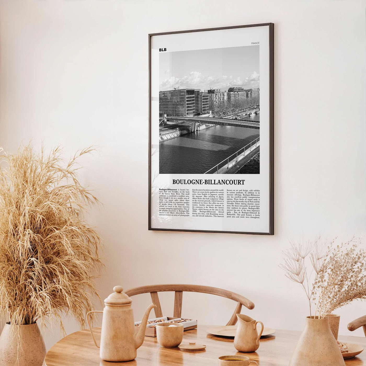 Boulogne Billancourt Print Black and White, Boulogne-Billancourt Art, Boulogne-Billancourt Poster, Boulogne-Billancourt Photo, Décor, Map