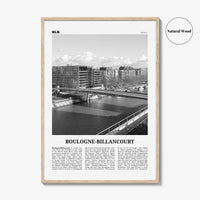 Boulogne Billancourt Print Black and White, Boulogne-Billancourt Art, Boulogne-Billancourt Poster, Boulogne-Billancourt Photo, Décor, Map