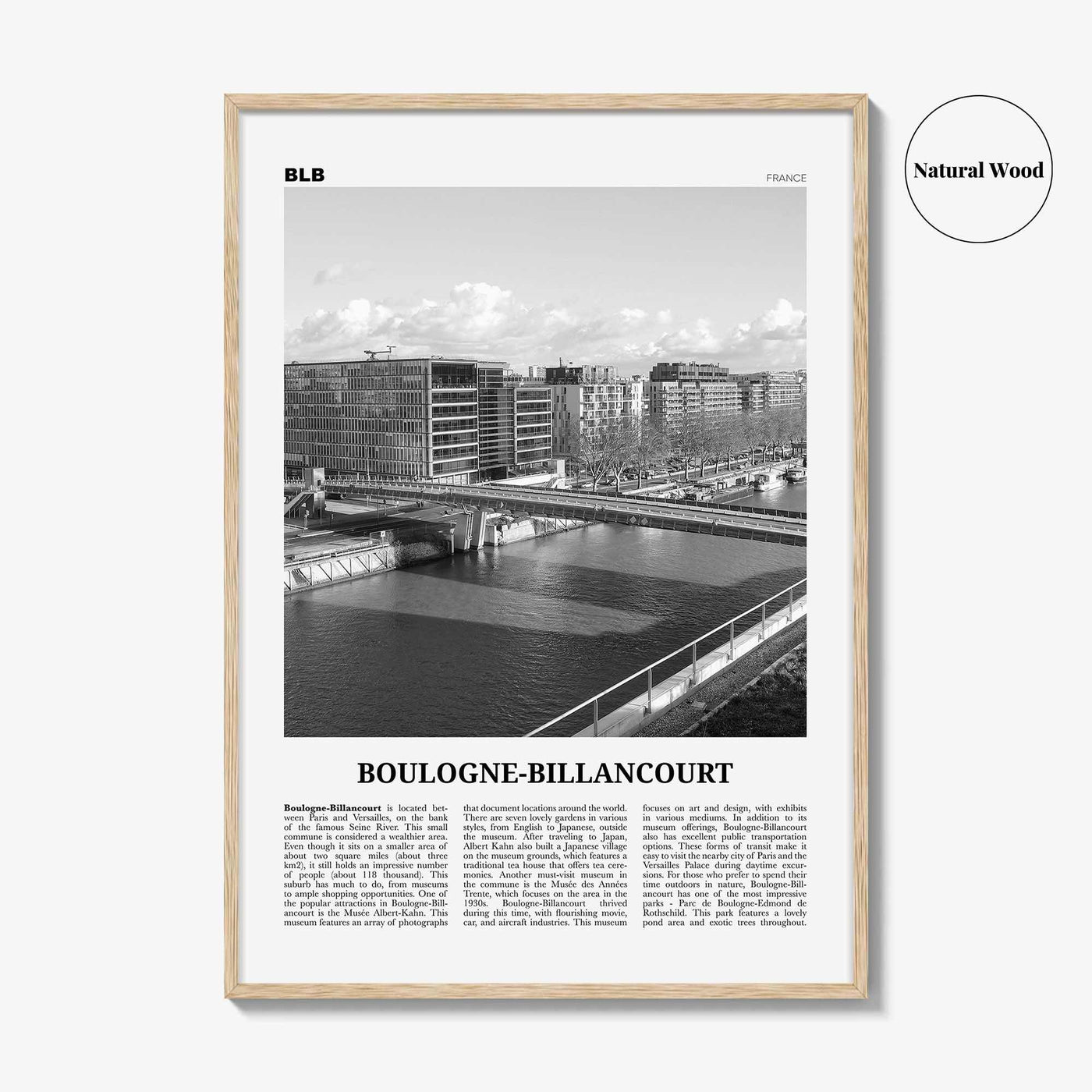 Boulogne Billancourt Print Black and White, Boulogne-Billancourt Art, Boulogne-Billancourt Poster, Boulogne-Billancourt Photo, Décor, Map