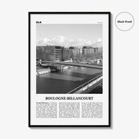 Boulogne Billancourt Print Black and White, Boulogne-Billancourt Art, Boulogne-Billancourt Poster, Boulogne-Billancourt Photo, Décor, Map