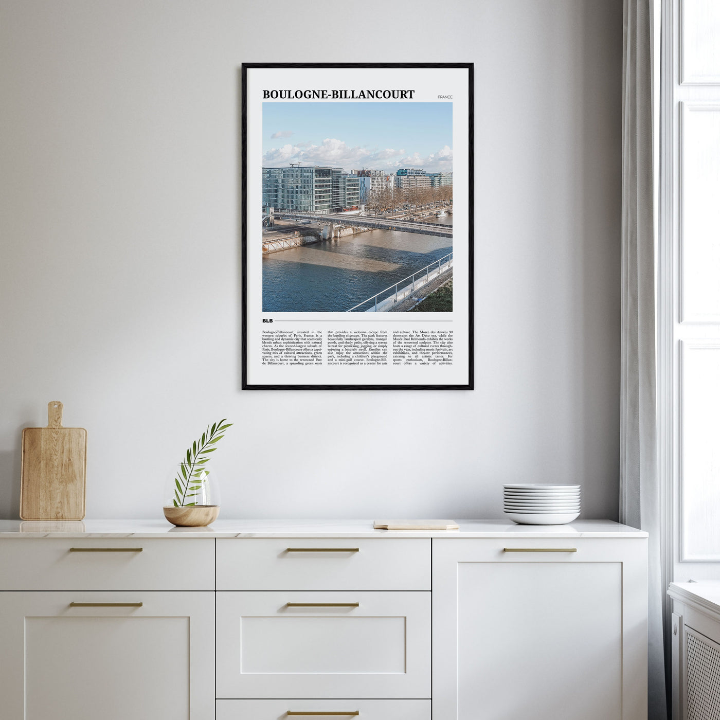 Boulogne-Billancourt Travel Color Poster
