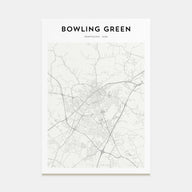 Bowling Green, Kentucky Map Portrait Poster