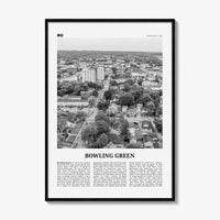Bowling Green Print Black and White Kentucky, Bowling Green Wall Art, Bowling Green Poster, Bowling Green Photo, Bowling Green Map, USA