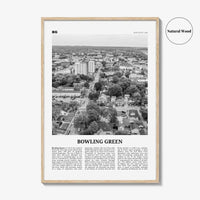 Bowling Green Print Black and White Kentucky, Bowling Green Wall Art, Bowling Green Poster, Bowling Green Photo, Bowling Green Map, USA