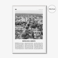 Bowling Green Print Black and White Kentucky, Bowling Green Wall Art, Bowling Green Poster, Bowling Green Photo, Bowling Green Map, USA
