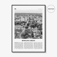 Bowling Green Print Black and White Kentucky, Bowling Green Wall Art, Bowling Green Poster, Bowling Green Photo, Bowling Green Map, USA