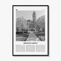Bowling Green Print Black and White Ohio, Bowling Green Wall Art, Bowling Green Poster, Bowling Green Photo, Bowling Green Map, Ohio