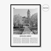 Bowling Green Print Black and White Ohio, Bowling Green Wall Art, Bowling Green Poster, Bowling Green Photo, Bowling Green Map, Ohio
