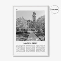 Bowling Green Print Black and White Ohio, Bowling Green Wall Art, Bowling Green Poster, Bowling Green Photo, Bowling Green Map, Ohio