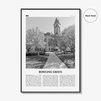 Bowling Green Print Black and White Ohio, Bowling Green Wall Art, Bowling Green Poster, Bowling Green Photo, Bowling Green Map, Ohio