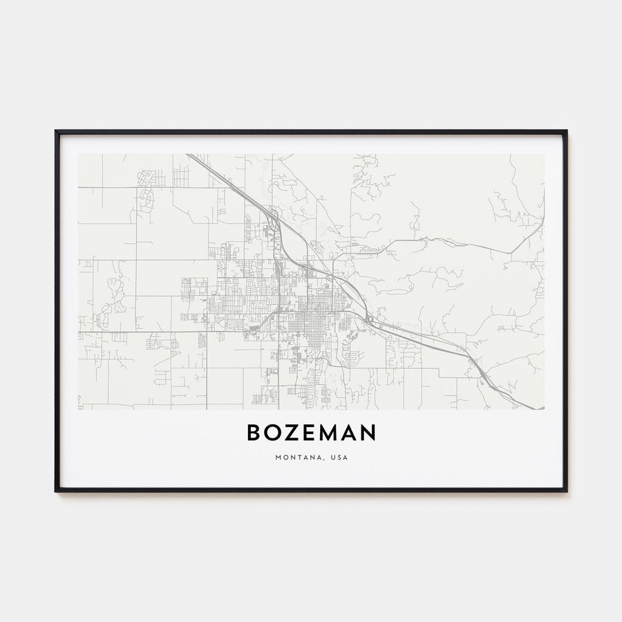 Bozeman Map Landscape Poster