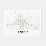 Bozeman Map Landscape Poster