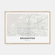 Bradenton Map Landscape Poster