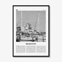 Bradenton Print Black and White, Bradenton Wall Art, Bradenton Poster, Bradenton Photo, Bradenton Wall Décor, Bradenton Map, Florida, USA