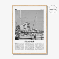 Bradenton Print Black and White, Bradenton Wall Art, Bradenton Poster, Bradenton Photo, Bradenton Wall Décor, Bradenton Map, Florida, USA