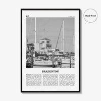 Bradenton Print Black and White, Bradenton Wall Art, Bradenton Poster, Bradenton Photo, Bradenton Wall Décor, Bradenton Map, Florida, USA