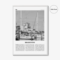 Bradenton Print Black and White, Bradenton Wall Art, Bradenton Poster, Bradenton Photo, Bradenton Wall Décor, Bradenton Map, Florida, USA