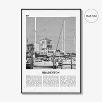 Bradenton Print Black and White, Bradenton Wall Art, Bradenton Poster, Bradenton Photo, Bradenton Wall Décor, Bradenton Map, Florida, USA