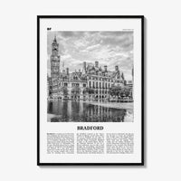 Bradford Print Black and White, Bradford Wall Art, Bradford Poster, Bradford Photo, Bradford Wall Décor, England, UK, United Kingdom