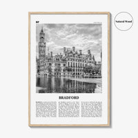 Bradford Print Black and White, Bradford Wall Art, Bradford Poster, Bradford Photo, Bradford Wall Décor, England, UK, United Kingdom