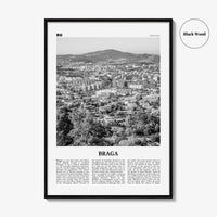 Braga Print Black and White, Braga Wall Art, Braga Poster, Braga Photo, Braga Wall Décor, Travel Poster Print, Portugal, Norte, Portuguesa