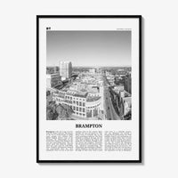 Brampton Print Black and White, Brampton Wall Art, Brampton Poster, Brampton Photo, Brampton Wall Décor, Brampton Map, Ontario, Canada