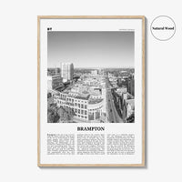 Brampton Print Black and White, Brampton Wall Art, Brampton Poster, Brampton Photo, Brampton Wall Décor, Brampton Map, Ontario, Canada