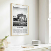 Brandenburg Print Black and White, Brandenburg Wall Art, Brandenburg Poster, Brandenburg Photo, Brandenburg Wall Décor, Brandenburg Map