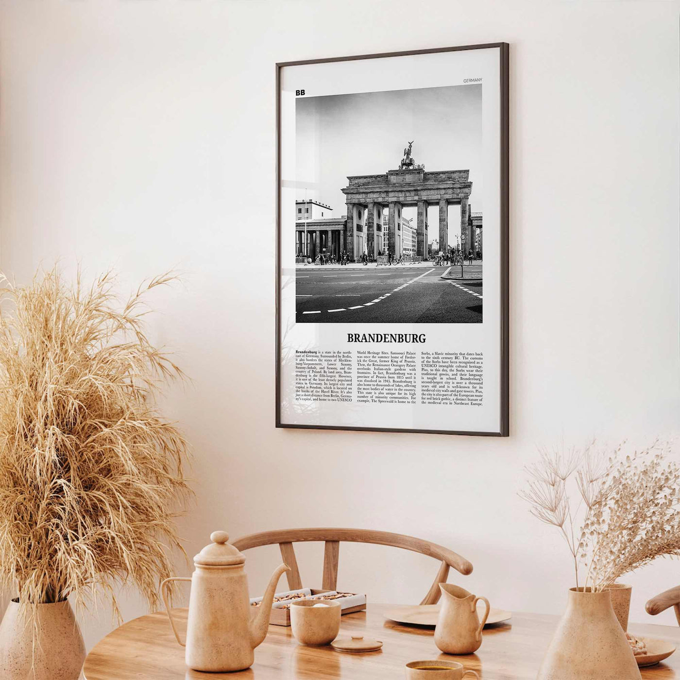 Brandenburg Print Black and White, Brandenburg Wall Art, Brandenburg Poster, Brandenburg Photo, Brandenburg Wall Décor, Brandenburg Map