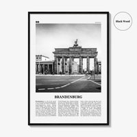 Brandenburg Print Black and White, Brandenburg Wall Art, Brandenburg Poster, Brandenburg Photo, Brandenburg Wall Décor, Brandenburg Map